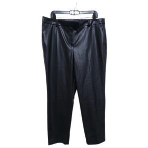 The Limited Womens Black Faux Leather Slim Ankle Pants Size 16